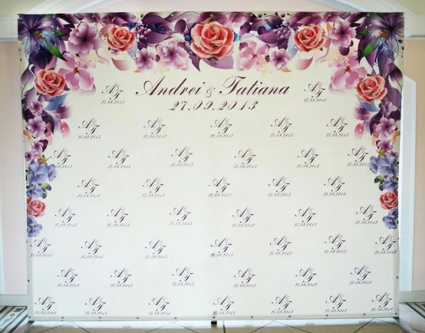 Широкоформатная печать фотозоны на свадьбу