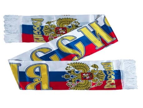 Печать на шарфах «Россия»